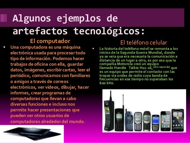 Artefactos tecnologicos