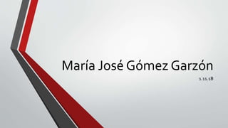 María José Gómez Garzón
1.11.1B
 