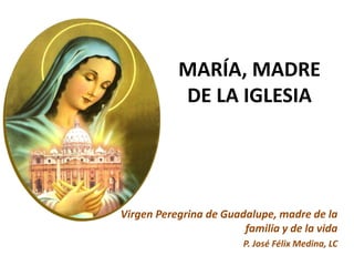 MARÍA, MADRE
DE LA IGLESIA
Virgen Peregrina de Guadalupe, madre de la
familia y de la vida
P. José Félix Medina, LC
 
