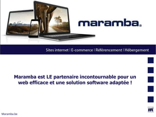 Maramba est LE partenaire incontournable pour un
        web efficace et une solution software adaptée !




Maramba.be
 