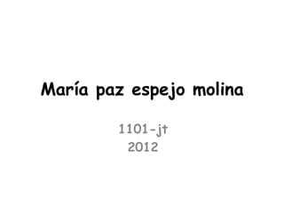María paz espejo molina

        1101-jt
         2012
 