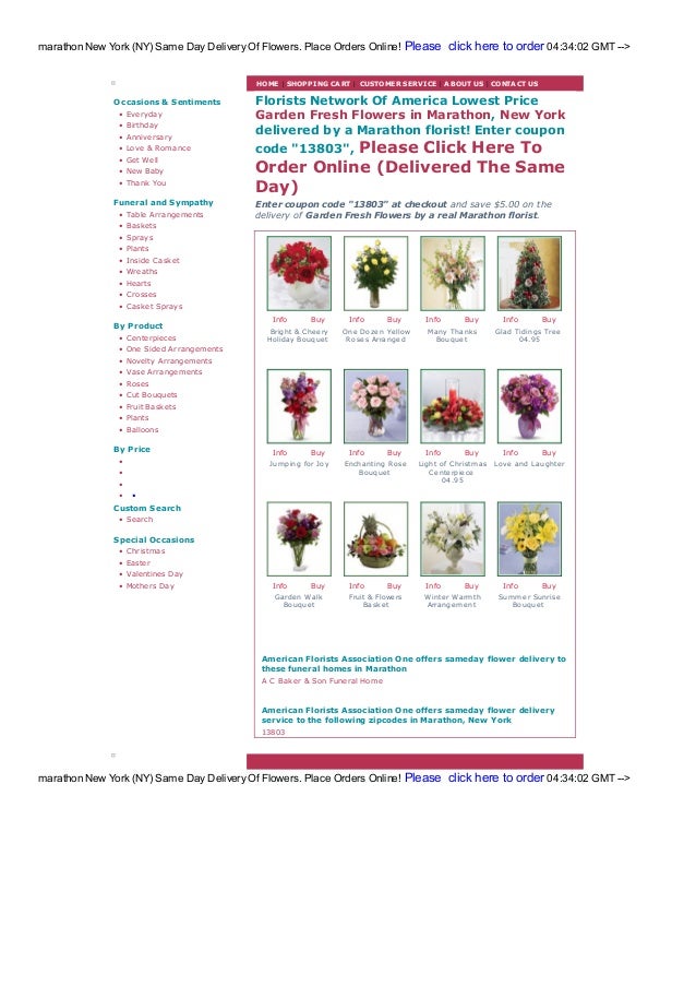 Marathon flowers & florists same day free delivery!