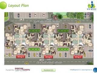 info@bigmove.in | www.bigmove.inA project by: Dombivli (E)
Layout Plan
Wing A Wing B Wing C
 