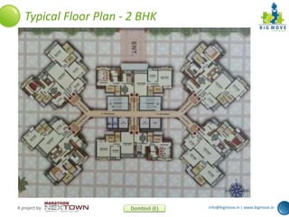 info@bigmove.in | www.bigmove.inA project by: Dombivli (E)
Typical Floor Plan - 2 BHK
 