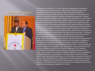Dr. G. B. Parulkar awarded The Marathon Teacher Award PPT