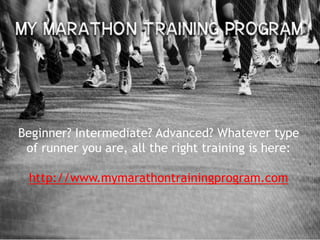 Marathon Training Program | PPTX