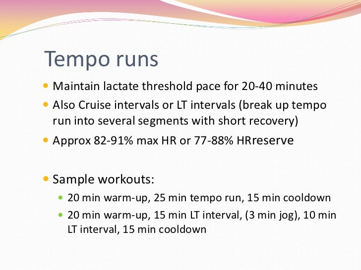 tempo run workout