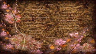 A tarde esfuma-se lentamente
tocada por dedos ávidos da noite.
Rabisco, apago, volto a escrever
em ritmo acelerado.
Letras confusas dançam descompassadas.
O papel reage aos rasgos da
indecisão, cria vida, grita, e roga
as palavras que sejam breves.
O pensamento cala, a razão
blasfema, o corpo vibra em
defesa mudo, acuado.
Sentidos palpitam, mãos caem
em flacidez deitando no
colo do aconchego...
Olhos falam em sua mudez crescente
versos em breves sons
deixando rastros de sonhos.
O grito preso em algemas de silêncio
corta o ar em pedaços de agonia,
morrendo lentamente, afogado em
ondas de águas salinadas
de mar ausente...
Mar Ausente
Marcia Portella
Goiânia - Go
Brasil