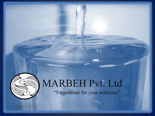 MARBEH Pvt. Ltd
“Foundation for your solutions”
 