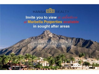 Property in Marbella for Panoramic Beauty