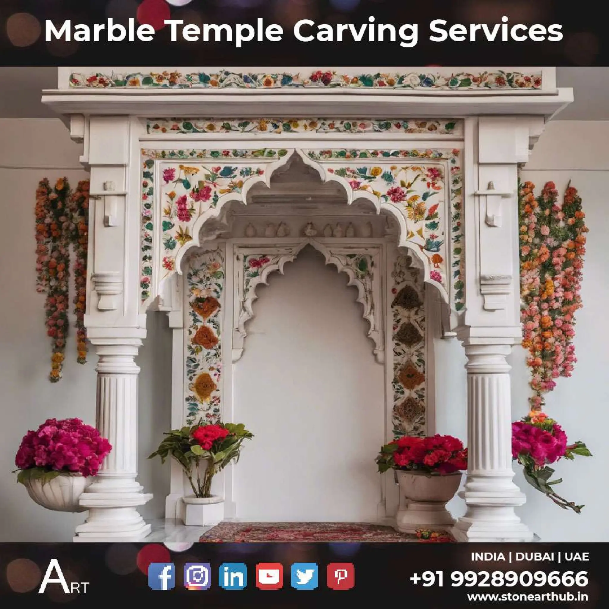 Marble Temple Carving Services - Stone Art Hub