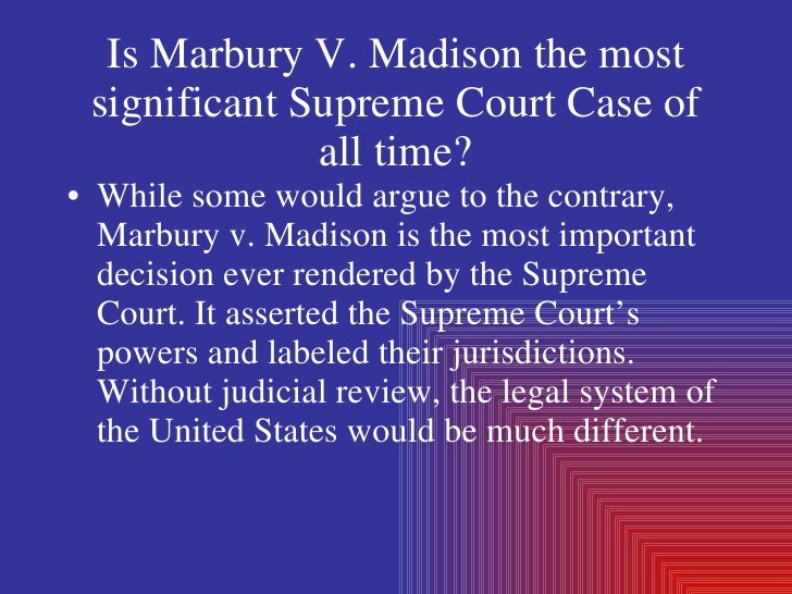 marbury v madison case brief View this case and other resources at: citation 5 us 137, 1 cranch 137, 2 l ed 60 (1803) brief fact summary william marbury (marbury), an. marbury v madison case brief View this case and other resources at: citation 5 us 137, 1 cranch 137, 2 l ed 60 (1803) brief fact summary william marbury (marbury), an.
