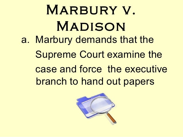 Marbury vs madison essay