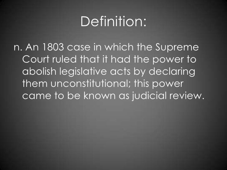what is the marbury vs madison