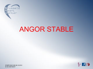 ANGOR STABLE



SYMPO BHC MG 08.12.2012
Dr M CASTADOT
 