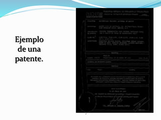 Ejemplo
de una
patente.
 