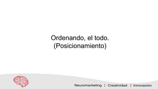 Ordenando, el todo.
(Posicionamiento)
 