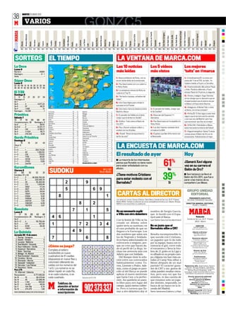 MARTES 10 ENERO 2012
38
M                       VARIOS                                                                                                                                                                          GONZC5




                                                                                                                                                                                                                                                                                                                                                                                                                                                                                                                                                  Solo Radio Noroeste Cehegín

                                                                                                                                                                                                                                                                                                                                                                                                                                                                                                                                                                                Solo Radio Torrepacheco
                                                                                                                                                                                                                                                                                                                                                                                                                Santa Cruz de Tenerife




                                                                                                                                                                                                                                                                                                                                                                                                                                                               Solo Radio Cartagena




                                                                                                                                                                                                                                                                                                                                                                                                                                                                                                                                                                                                                                              Tortosa (Tarragona)
                                                                                                                                                                                                                                                                                                                                                      Radio Expres Elche
                        Almansa (Albacete)




                                                                                                                                                                                                                                                                                                                                                                                                                                                                                                                              Solo Radio Murcia
                                                                                                                                                                                                                                                                                                                                                                                                                                                                                                         Solo Radio Jumilla
                                                                                                                                                                                                                                                 Madrid Noroeste




                                                                                                                                                                                                                                                                                                                                                                                                                                                                                      Solo Radio Cieza
                                                                                                                                                   Hellín (Albacete)




                                                                                                                                                                                                                                                                                                                                                                                                                                                                                                                                                                                                            Tenerife Norte
                                                                                                                                                                                                                                                                                                                                                                                                San Sebastián
                                                                                                                                                                                                                                  Madrid Norte




                                                                                                                                                                                                                                                                                                                                                                                                                                                                                                                                                                                                                              Tenerife Sur
                                                                                                                                     Guadalajara




                                                                                                                                                                                                     Las Palmas




                                                                                                                                                                                                                                                                   Madrid Sur




                                                                                                                                                                                                                                                                                                                                                                                                                                         Santander
                                                       Barcelona




                                                                                                                                                                                        Lanzarote




                                                                                                                                                                                                                                                                                                                                                                                   Rioja Baja




                                                                                                                                                                                                                                                                                                                                                                                                                                                                                                                                                                                                                                                                               Valladolid



                                                                                                                                                                                                                                                                                                                                                                                                                                                                                                                                                                                                                                                                                                   Zaragoza
                                                                                                      Castellón




                                                                                                                                                                                                                                                                                                              Menorca
                                                                                                                  Córdoba




                                                                                                                                                                                                                                                                                                   Mallorca




                                                                                                                                                                                                                                                                                                                                                                                                                                                                                                                                                                                                                                                                    Valencia
                                                                                                                                                                                                                                                                                                                                           Palencia
                                                                                 Cáceres




                                                                                                                                                                                                                                                                                                                        Navarra
             Alicante



                                             Almería




                                                                                                                            Coruña




                                                                                                                                                                                                                                                                                                                                  Orense
                                                                                                                                                                                                                                                                                     Málaga
                                                                                                                                                                                                                         Madrid
                                                                                                                                                                       Huelva




                                                                                                                                                                                                                                                                                                                                                                                                                                                     Sevilla
                                                                        Bilbao



                                                                                           Cádiz




                                                                                                                                                                                                                  León




                                                                                                                                                                                                                                                                                                                                                                           Rioja
                                                                                                                                                                                Ibiza




                                                                                                                                                                                                                                                                                                                                                                                                                                                                                                                                                                                                                                                                                            Vigo
            96.8 101.8 101.4                           89.1         106.2 90.4             101.7 105.5            93.1      89.2 104.5 90.6                            97.7     98.7    93.6         88.2 100.6 103.5 94.6                       94.2              92.7              96.9          91.6       102.1 105.6 89.3             98.8       101.4 90.6 106.3 94.1                                     91.5                     94.2 106.9 98.8                              101.3 104.2 88.9                                            87.6                          90.0                       97.7               97.8            101.9 90.9 101.5 101.9                               87.6




 SORTEOS                                                                                            EL TIEMPO                                                                                                                                                                                                   LA VENTANA DE MARCA.COM
La Once                                                                                                                                                                                                                                                                                                       Las 10 noticias                                                                                     Los 5 vídeos                                                                                                                                                        Los mejores
Lunes 9
Número: . . . . . . . . . . . . . . . . . 69581                                                                                                                                                                                                                                                               más leídas                                                                                          más vistos                                                                                                                                                          ‘tuits’ en @marca
Reintegro: . . . . . . . . . . . . . . . . . . 6 • 1
Serie: . . . . . . . . . . . . . . . . . . . . . . . . . . -
                                                                                                                                                                                                                                                                                                              1.- Nueva exhibición de Ricky, con su                                                                                                                                                                                                                                    1.- @JoseEspinosa10: La única sor-
Súper Once                                                                                                                                                                                                                                                                                                    tercer doble-doble de la temporada                                                                                                                                                                                                                                       presa del 11 de la FIFA es Vidic. Yo
Lunes 9                                                                                                                                                                                                                                                                                                       2.- Pau Gasol asiste con Los Lakers a                                                                                                                                                                                                                                    hubiera metido a Puyol o a Carvalho.
02 05 06 13 15 16 25 31 33 34
                                                                                                                                                                                                                                                                                                              lo Ricky Rubio                                                                                                                                                                                                                                                           2.- @zamoradorado: Me sobran Piqué
35 39 41 42 53 56 58 75 77 80
                                                                                                                                                                                                                                                                                                              3.- La asistencia remota de Ricky se                                                                                                                                                                                                                                     y Vidic. Pondría a Marcelo y Puyol,
El 7/39                                                                                                                                                                                                                                                                                                       cuela en el Top 10                                                                                                                                                                                                                                                       porque Piqué sin Puyol es un segunda.
Domingo 8                                                                                                                                                                                                                                                                                                                                                                                                                                                                                                                                                                              3.- @manu_malagon: Hugo Sánchez
3   12       15      21       25         37        39                                                                                                                                                                                                                                                         4.- “He hecho trampas, echadme del
                                                                                                                                                                                                                                                                                                              Dakar”                                                                                                                                                                                                                                                                   es tan vikingo que no descarto que en
Reintegro: 6
De 7 . . . . . . - . . . . . . . . . . . . . . . . . -                                                                                                                                                                                                                                                                                                                                                                                                                                                                                                                                 el papel pusiera que el premio era pa-
                                                                                                                                                                                                                                                                                                              5.- Una Copa ilógica para olvidar lo
De 6 . . . . . . 3 . . . . . . . . . . 4.671,22                                                                                                                                                                                                                                                                                                                                                                                                                                                                                                                                        ra Messi y él haya dicho Neymar.
                                                                                                                                                                                                                                                                                                              que pasó en la Premier
De 5 . . . . . . 97 . . . . . . . . . . . . 96,31                                                                                                                                                                                                                                                                                                                                                                                                                                                                                                                                      4.- @elegiovio: A Michel Teló o cómo
De 4 . . . . . . 1.698 . . . . . . . . . . . . .10                                                                                                                                                                                                                                                            6.- Una mano marca la distancia entre                                                                1.- El paradón de Valdés, ¿mejor que
                                                                                                                                                                                                                                                                                                                                                                                                                                                                                                                                                                                       se llame, ¿no le han invitado?
Reintegro . . 14.036 . . . . . . . . . . . . .1                                                    A Coruña                                                               14        5               Madrid                                                                      13             1              Madrid y Barça                                                                                       el de Casillas?
                                                                                                   Albacete                                                               14        2               Málaga                                                                      16             9                                                                                                                                                                                                                                                                                       5.- @tribu29: Si Xavi sigue a este nivel
Primitiva                                                                                          Alicante                                                               16        6               Melilla                                                                     16            10              7.- El paradón de Valdés en el derbi,                                                                2.- Resumen del Espanyol 1-1
                                                                                                                                                                                                                                                                                                                                                                                                                                                                                                                                                                                       seguro que la tercera será la vencida
Sábado 7                                                                                           Almería                                                                18       10               Murcia                                                                      16             4              ¿mejor que el de Iker en Sevilla?                                                                    Barcelona
                                                                                                                                                                                                                                                                                                                                                                                                                                                                                                                                                                                       y eso que soy del Madrid, pero hay
12  17   19                                      29                38              41              Ávila                                                                  12       -4               Ourense                                                                     12             0
                                                                                                   Badajoz                                                                14        0               Oviedo                                                                      15             3              8.- Gráfico: Todo sobre el Balón de                                                                  3.- Pau Gasol pasa por la espalda a lo                                                                                                                              que reconocer que Xavi es el mejor.
Complementario: 35                Reintegro: 0
                                                                                                   Barcelona                                                              16        6               Palencia                                                                    10            -4              Oro 2011                                                                                             Ricky Rubio
De 6 . . . . . . 0 . . . . . . . . . . . . . BOTE                                                  Bilbao                                                                 13        4                                                                                                                                                                                                                                                                                                                                                                                                  6.- @FALCAO: Felicidades a Messi,
                                                                                                                                                                                                    Palma de Mallorca                                                           16             1
De 5+C . . . . 4 . . . . . . . . . . 91.911,71                                                     Burgos                                                                  8       -3                                                                                                                         9.- Pau y Bynum eclipsan a Marc y                                                                    4.- Las diez mejores canastas de la                                                                                                                                 ¡está marcando la historia del fútbol!
                                                                                                                                                                                                    Pamplona                                                                    11            -1
De 5 . . . . . . 194 . . . . . . . . .3.790,17                                                     Cáceres                                                                13        1               Pontevedra                                                                  12             3              acaban con los Grizzlies                                                                             jornada en la NBA
De 4 . . . . . . 11.524 . . . . . . . . . 95,71                                                    Cádiz                                                                  17       10
                                                                                                                                                                                                    Salamanca                                                                    6            -2
                                                                                                                                                                                                                                                                                                                                                                                                                                                                                                                                                                                       7.- @aguerosergiokun: Ganar 3 veces
De 3 . . . . . . 219.232 . . . . . . . . 8,00                                                      Castellón de la Plana                                                  16        6                                                                                                                         10.- Rosell: “Ahora se escuchará lo                                                                  5.- El golazo que Ben Arfa marcó con
                                                                                                                                                                                                    San Sebastián                                                               13             5                                                                                                                                                                                                                                                                                       consecutivas el Balón de Oro es im-
                                                                                                   Ceuta                                                                  17       13
                                                                                                                                                                                                    Santa Cruz de Tenerife                                                      22            17              del fin de ciclo”                                                                                    el Newcastle                                                                                                                                                        presionante. Felicitaciones al mejor.
Gordo Primitiva                                                                                    Ciudad Real
                                                                                                   Córdoba
                                                                                                                                                                          14
                                                                                                                                                                          17
                                                                                                                                                                                   -1
                                                                                                                                                                                    2
                                                                                                                                                                                                    Santander                                                                   15             7
Domingo 8                                                                                          Cuenca                                                                 13       -2
                                                                                                                                                                                                    Segovia                                                                     11            -3
2        18            19            24       43                                                   Girona                                                                 15        0               Sevilla                                                                     18             5
Clave: 6
5+1 ......- .................-
5 + 0 . . . . . . 1 . . . . . . . . . 264.114,88
                                                                                                   Granada
                                                                                                   Guadalajara
                                                                                                   Huelva
                                                                                                                                                                          16
                                                                                                                                                                          14
                                                                                                                                                                          17
                                                                                                                                                                                   -1
                                                                                                                                                                                   -2
                                                                                                                                                                                    5
                                                                                                                                                                                                    Soria
                                                                                                                                                                                                    Tarragona
                                                                                                                                                                                                    Teruel
                                                                                                                                                                                                                                                                                13
                                                                                                                                                                                                                                                                                16
                                                                                                                                                                                                                                                                                12
                                                                                                                                                                                                                                                                                              -4
                                                                                                                                                                                                                                                                                               4
                                                                                                                                                                                                                                                                                              -6
                                                                                                                                                                                                                                                                                                                LA ENCUESTA DE MARCA.COM
                                                                                                   Huesca                                                                 10       -1               Toledo                                                                      14            -1
4 + 1 . . . . . . 40 . . . . . . . . . 1.200,52
                                                                                                                                                                                                                                                                                                              El resultado de ayer                                                                                                                                                                                                                                                    Hoy
                                                                                                   Jaén                                                                   15        7               Valencia                                                                    17             6
4 + 0 . . . . . . 319 . . . . . . . . . . 175,62                                                   Las Palmas                                                             22       17               Valladolid                                                                   6            -2
3 + 1 . . . . . . 1735 . . . . . . . . . . 36,90                                                   León                                                                    7       -5               Vitoria                                                                     10            -1
3 + 0 . . . . . . 15729 . . . . . . . . . 13,23                                                    Lleida                                                                  4       -2               Zamora                                                                       5            -1
                                                                                                                                                                                                                                                                                                              ■ La mayoría de los internautas
                                                                                                                                                                                                                                                                                                                                                                                                                                                                                                            %
                                                                                                                                                                                                                                                                                                                                                                                                                                                               61
                                                                                                   Logroño                                                                13       -1               Zaragoza                                                                    12             0
2 + 1 . . . . . . 27162 . . . . . . . . . . 5,89
2 + 0 . . . . . . 244791 . . . . . . . . . . . 3
                                                                                                   Lugo                                                                   12       -2               INFORMACIÓN DE LA AEMET                                                                                   piensa que Ronaldo no tiene razón                                                                                                                                                                                                                                        ¿Ganará Xavi alguna
                                                                                                                                                                                                                                                                                                              para estar enfadadado con su                                                                                                                                                                                                                                             vez en su carrera el
Euromillones                                                                                                                                                                                                                                                                                                  afición.                                                                                                                                                                      No                                                                                         Balón de Oro?
Viernes 6
01    06                                     10                    12              31               SUDOKU                                                                                                                                          Nº 2.120
                                                                                                                                                                                                                                                 Nivel: Medio
                                                                                                                                                                                                                                                                                                                                                                                                                                                                  %
Estrellas: 07 y 02
5 + 2 . . . . . . 2 . . . . . 36.556.782,00
5 + 1 . . . . . . 9 . . . . . . . . 220.935,78
5 + 0 . . . . . . 26 . . . . . . . . 25.492,59
                                                                                                                                                                                                                                                                                                              ¿Tiene motivos Cristiano
                                                                                                                                                                                                                                                                                                              para estar molesto con el
                                                                                                                                                                                                                                                                                                              Bernabéu?
                                                                                                                                                                                                                                                                                                                                                                                                                                                               39                               Sí
                                                                                                                                                                                                                                                                                                                                                                                                                                                                                                                                                                                   ■ Xavi tampoco se llevó el
                                                                                                                                                                                                                                                                                                                                                                                                                                                                                                                                                                                   Balón de Oro 2011, que fue a
                                                                                                                                                                                                                                                                                                                                                                                                                                                                                                                                                                                   parar a las manos de su
                                                                                                                                                                                                                                                                                                                                                                                                                                                                                                                                                                                   compañero Leo Messi.
4 + 2 . . . . . . 213 . . . . . . . . 1.555,89
4 + 1 . . . . . . 2602 . . . . . . . . . 111,44
4 + 0 . . . . . . 4821 . . . . . . . . . . 60,15
3 + 2 . . . . . . 5979 . . . . . . . . . . 34,64                                                                                                                                                                                                                                                                                                                                                                                                                                                                                                                                                          GRUPO UNIDAD
3 + 1 . . . . . . 70641 . . . . . . . . . 13,49
2 + 2 . . . . . . 91884 . . . . . . . . . 9,92
                                                                                                                                                                                                                                                                                                                CARTAS AL DIRECTOR                                                                                                                                                                                                                                                                          EDITORIAL
3 + 0 . . . . . . 163694 . . . . . . . . . 9,36                                                                                                                                                                                                                                                                                                                                                                                                                                                                                                                                                              PRESIDENTE EJECUTIVO
                                                                                                                                                                                                                                                                                                              Las cartas por correo a Cartas al Director, Diario Marca, Avenida de San Luis, 25-27, 1ª planta,                                                                                                                                                                                             ANTONIO FERNÁNDEZ-GALIANO
1 + 2 . . . . . . 340129 . . . . . . . . . 7,92                                                                                                                                                                                                                                                               Madrid 28033. También a la dirección de correo cartasaldirector@marca.com. Máximo 15 líneas.
2 + 1 . . . . . . 1090287 . . . . . . . . 6,69                                                                                                                                                                                                                                                                MARCA no se compromete a su publicación.                                                                                                                                                                                                                                                    DIRECTOR GENERAL EDITORIAL
2 + 0 . . . . . . 1927015 . . . . . . . . 3,87                                                                                                                                                                                                                                                                                                                                                                                                                                                                                                                                                                  PEDRO J. RAMÍREZ




                                                                                                                                                                                                                                                                                                                                                                                                                                                                                                                                                                                                                  MARCA
Bonoloto
Lunes 9                                                                                                                                                                                                                                                                                                       No es necesario suplir                                                                            nombre de Sergio García,
7   17                  19                     35                  42            48                                                                                                                                                                                                                           a Villa con otro delantero                                                                        que lo bordó con el Espa-
Complementario: 26                Reintegro: 3                                                                                                                                                                                                                                                                                                                                                                  nyol ante el Barça.                                                                                                                                                                                    Redacción
De 6 . . . . . . - . . . . . . . . . . . . . . . . . -                                                                                                                                                                                                                                                        Con la lesión de Villa se ha                                                                      Juan Ramon Cano (correo electrónico)
                                                                                                                                                                                                                                                                                                                                                                                                                                                                                                                                                                                                           Avenida de San Luis, 25-27, 1ª planta
De 5 + C . . . 4 . . . . . . . . . 55.750,49                                                                                                                                                                                                                                                                                                                                                                                                                                                                                                                                                                         28033 - Madrid
De 5 . . . . . . 121 . . . . . . . . . . 921,50                                                                                                                                                                                                                                                               creado un dilema sobre
De 4 . . . . . . 6228 . . . . . . . . . 28,35                                                                                                                                                                                                                                                                 quién sería su sustituto, en                                                                      No es justo que el                                                                                                                                                                                                     DIRECTOR
                                                                                                                                                                                                                                                                                                                                                                                                                                                                                                                                                                                                                                     ÓSCAR CAMPILLO
De 3 . . . . . . 114011 . . . . . . . . . . . . 4                                                                                                                                                                                                                                                             el caso probable de que no                                                                        Bernabéu silbe a CR7                                                                                                                                                                                          oscar.campillo@marca.com


La Quiniela                                                                                                                                                                                                                                                                                                   llegara a la Eurocopa. Los                                                                                                                                                                                                                                                                                        Adjunto al director
                                                                                                                                                                                                                                                                                                                                                                                                                                                                                                                                                                                                                                 Santiago Segurola
Jornada 30 · 8 de enero                                                                                                                                                                                                                                                                                       dos nombres que salen son                                                                         Resulta incomprensible lo                                                                                                                                                                                              segurola@marca.com

  1   Racing - Zaragoza                                                               1                                                                                                                                                                                                                       los de Negredo y Soldado.                                                                         que sucede con Cristiano,                                                                                                                                                                                     Directores adjuntos
  2   Getafe - Athletic                                                               X                                                                                                                                                                                                                       Si yo fuera seleccionador no                                                                      un jugador que lo da todo                                                                                                                                                                                      Francisco Justicia,
                                                                                                                                                                                                                                                                                                                                                                                                                                                                                                                                                                                                                             francisco.justicia@marca.com
  3   Levante - Mallorca                                                              X                                                                                                                                                                                                                       convocaría a ninguno, por-                                                                        por su equipo, busca con in-                                                                                                                                                                                          Miguel Ángel Turci
  4   Real Madrid - Granada                                                           1                                                                                                                                                                                                                                                                                                                                                                                                                                                                                                                                           miguel.turci@marca.com

  5   Rayo Vallecano - Sevilla                                                        1            ¿Cómo se juega?                                                                                                                                                                                            que no creo que hayan da-                                                                         sistencia el gol, corre todo                                                                                                                                                                                 Francisco García Caridad
                                                                                                                                                                                                                                                                                                                                                                                                                                                                                                                                                                                                                              fcaridad@radiomarca.com
  6   Espanyol - Barcelona                                                            X                                                                                                                                                                                                                       do el perfil de La Roja. In-                                                                      el encuentro y lleva la frio-
                                                                                                   Completa el tablero                                                                                                                                                                                                                                                                                                                                                                                                                                                                                                                Director de Arte
  7   Betis - Sporting                                                                1                                                                                                                                                                                                                       cluso me atrevería más con                                                                        lera de 21 goles en la Liga y                                                                                                                                                                                         José Juan Gámez
  8   Málaga - At. Madrid                                                             X            (subdividido en nueve                                                                                                                                                                                      Aduriz que con Soldado.                                                                           es silbado en su propio cam-                                                                                                                                                                                    gamez@unidadeditorial.es

  9   Real Sociedad - Osasuna                                                         X            cuadrados) de 81 casillas                                                                                                                                                                                     Del Bosque tiene la solu-                                                                      po ¿Alguna vez han visto us-                                                                                                                                                                                      Subdirectores:
 10   Córdoba - Girona                                                                1                                                                                                                                                                                                                                                                                                                                                                                                                                                                                                                                         Juan Ignacio Gallardo
                                                                                                   (dispuestas en nueve filas y                                                                                                                                                                               ción entre sus convocados                                                                         tedes al Camp Nou silbar a                                                                                                                                                                                               gallardo@marca.com
 11   Gimnastic - Murcia                                                              2                                                                                                                                                                                                                                                                                                                                                                                                                                                                                                                                                      Carlos Carpio
 12   Sabadell - Valladolid                                                           2            columnas) rellenando las                                                                                                                                                                                   habitualmente como To-                                                                            Messi después de un mal                                                                                                                                                                                        carlos.carpio@marca.com

 13   Hércules - Las Palmas                                                           1            celdas con los números del                                                                                                                                                                                 rres, Llorente o Pedro. Ade-                                                                      partido? El carácter gana-                                                                                                                                               Redactores Jefe: Ángel Cabeza, Roberto
 14   Deportivo - Xerez                                                               1            1 al 9. Los números no se                                                                                                                                                                                                                                                                                                                                                                                                                                                               Palomar, Gerardo Riquelme, José María
Pleno al 15:
                                                                                                                                                                                                                                                                                                              más, como el juego es pare-                                                                       dor de CR7 y sus gestos de                                                                                                                                               Rodríguez, Juan Manuel Bueno (Fotografía),
                                                                                                                                                                                                                                                                                                                                                                                                                                                                                                                                                                                             Germán Pizarro (Infografía), Javier
 15 Villarreal - Valencia                  X                                                       deben repetir en cada fila,                                                                                                                                                                                cido al del Barça se puede                                                                        rabia pueden resultar extra-                                                                                                                                             Domínguez, Emilio Contreras (Marca.com) y
                                                                                                                                                                                                                                                                                                                                                                                                                                                                                                                                                                                          Sofía Martín (Coordinación multisoporte).
Recaudación . . . . . . . 8.771.045,50                                                             ni en cada columna, ni en                                                                                                                                                                                  aplicar el nueve mentiroso                                                                        ños, pero una vez que los
                                                                                                                                                                                                                                                                                                                                                                                                                                                                                                                                                                                                            Director general de publicidad
De 15 . . . . . 15 . . . . . . . . 58.473,64                                                       cada cuadrado.                                                                                   Solución al nº 2.119                                                                                      que haría Cesc a la perfec-                                                                       asimilas, te das cuenta de                                                                                                                                                                        Alejandro de Vicente
De 14 . . . . . 45 . . . . . . . 23.389,45                                                                                                                                                                                                                                                                    ción. Así quedaría un pues-                                                                       que estamos ante un juga-                                                                                                                                                                    Director general de MARCA
                                                                                                                                                                                                                                                                                                                                                                                                                                                                                                                                                                                                                     Nicola Speroni
De 13 . . . . . 1.164 . . . . . . . . 602,82                                                                                                                                                                                                                                                                  to libre para otro lugar del                                                                      dor distinto, imparable, en
De 12 . . . . . 14.457 . . . . . . . 48,54                                                                                  Teléfono de                                                                                                                                                                                                                                                                                                                                                                                                                                                                         Gerente Elicia Martínez
                                                                                                                                                                                                                                                                                                                                                                                                                                                                                                                                                                                                              Directora de operaciones



                                                                                                                                                                                                          902373337
De 11 . . . . . 104.756 . . . . . . . 6,70                                                                                  atención al lector                                                                                                                                                                campo, quizá menos cubier-                                                                        busca de un hueco en la le-                                                                                                                                                                          Yolanda López
                                                                                                                                                                                                                                                                                                                                                                                                                                                                                                                                                                                                                         Edita
De 10 . . . . . 474.479 . . . . . . . . 1,66                                                                                e información de                                                                                                                                                                  to. Pero si tuviera que lla-                                                                      yenda del Madrid.                                                                                                                                                                         Unidad Editorial Información Deportiva, S.L.U.
                                                                                                                                                                                                                                                                                                                                                                                                                                                                                                                                                                                                           Director comercial Jesús Zaballa
PARA CONFIRMAR CONSULTAR LISTAS OFICIALES                                                                                   suscripciones                                                                                                                                                                     mar a otro delantero doy el                                                                       Ramón Santamarina (Calahorra, La Rioja)                                                                                                                                                     Publicidad Carlos Linares-Rivas
                                                                                                                                                                                                                                                                                                                                                                                                                                                                                                                                                                                                               Marketing Juan Hevia-Aza
 