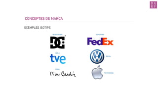 CONCEPTES DE MARCA
EXEMPLES ISOTIPS
 