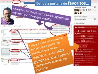 Dende a pestana de favoritos…
 