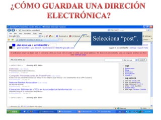 Selecciona “post”. 