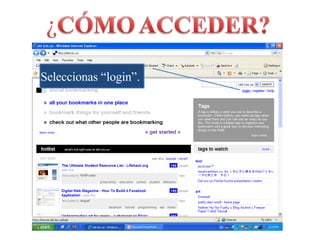 Seleccionas “login”. 