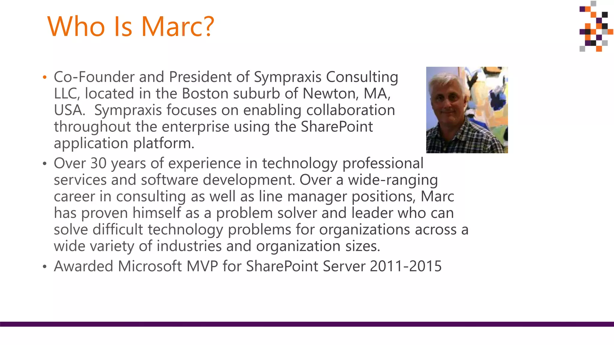 Who Is Marc?
•
 