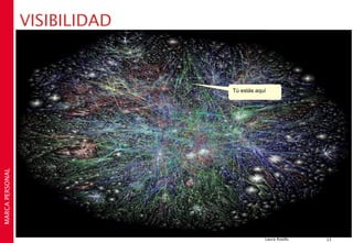 VISIBILIDAD



                               Tú estás aquí
MARCA PERSONAL




                                           Laura Rosillo   13
 