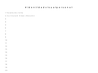 Marca personal y curriculum creativo