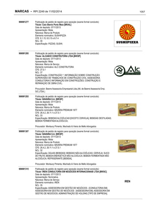 RPI - Marcas 2249 "Vervs Consultoria" 