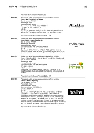 RPI - Marcas 2249 "Vervs Consultoria" 