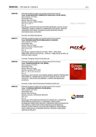 RPI - Marcas 2249 "Vervs Consultoria" 