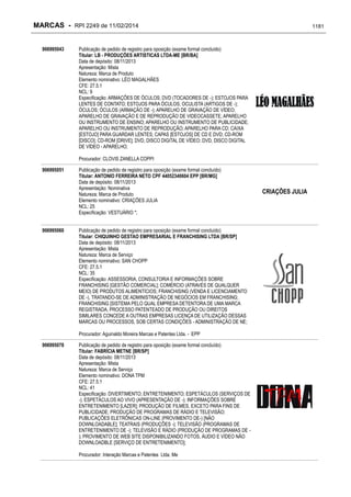 RPI - Marcas 2249 "Vervs Consultoria" 