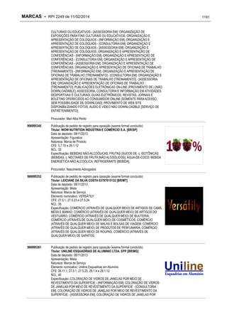 RPI - Marcas 2249 "Vervs Consultoria" 