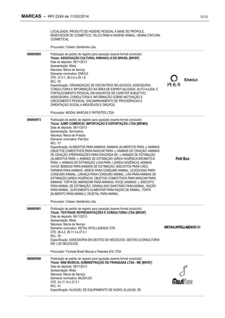 RPI - Marcas 2249 "Vervs Consultoria" 