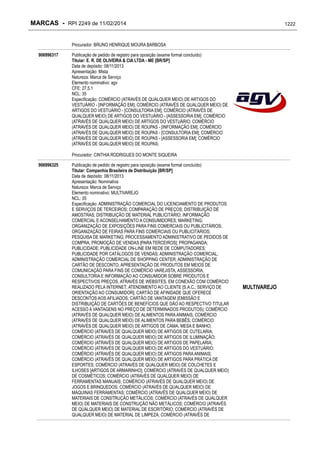 RPI - Marcas 2249 "Vervs Consultoria" 