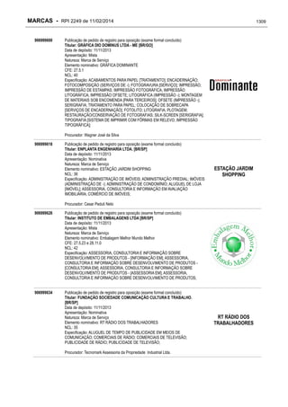 RPI - Marcas 2249 "Vervs Consultoria" 