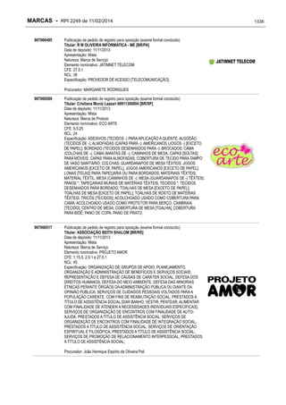 RPI - Marcas 2249 "Vervs Consultoria" 