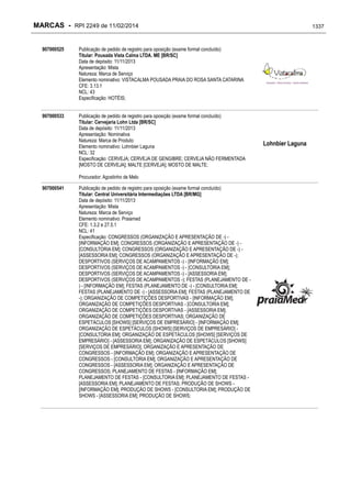 RPI - Marcas 2249 "Vervs Consultoria" 