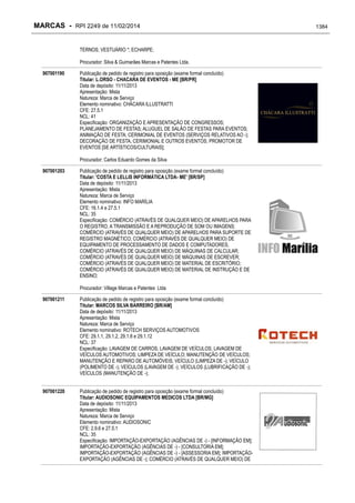 RPI - Marcas 2249 "Vervs Consultoria" 