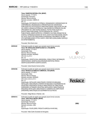 RPI - Marcas 2249 "Vervs Consultoria" 