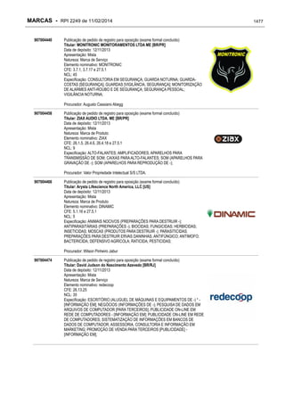 RPI - Marcas 2249 "Vervs Consultoria" 