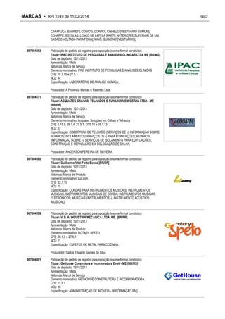 RPI - Marcas 2249 "Vervs Consultoria" 