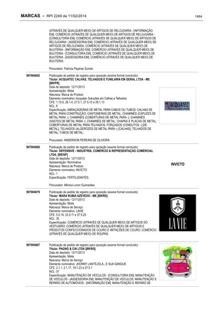 RPI - Marcas 2249 "Vervs Consultoria" 