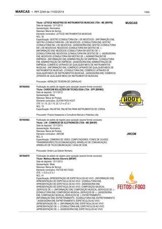 RPI - Marcas 2249 "Vervs Consultoria" 