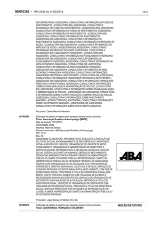 RPI - Marcas 2249 "Vervs Consultoria" 