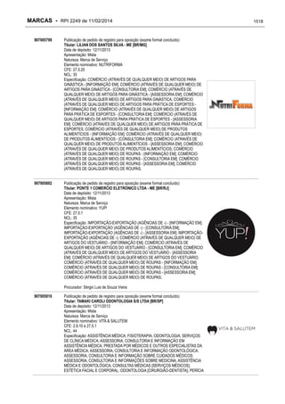 RPI - Marcas 2249 "Vervs Consultoria" 