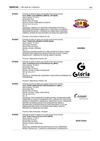 RPI - Marcas 2249 "Vervs Consultoria" 