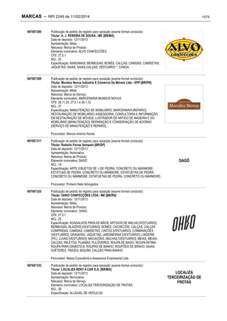 RPI - Marcas 2249 "Vervs Consultoria" 