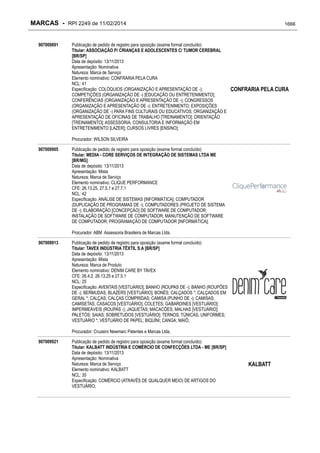 RPI - Marcas 2249 "Vervs Consultoria" 